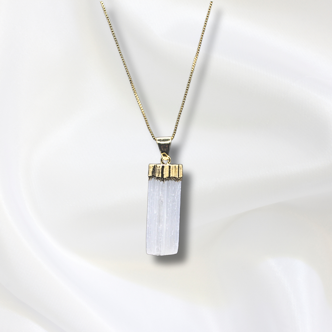 Amala Gold Selenite Necklace