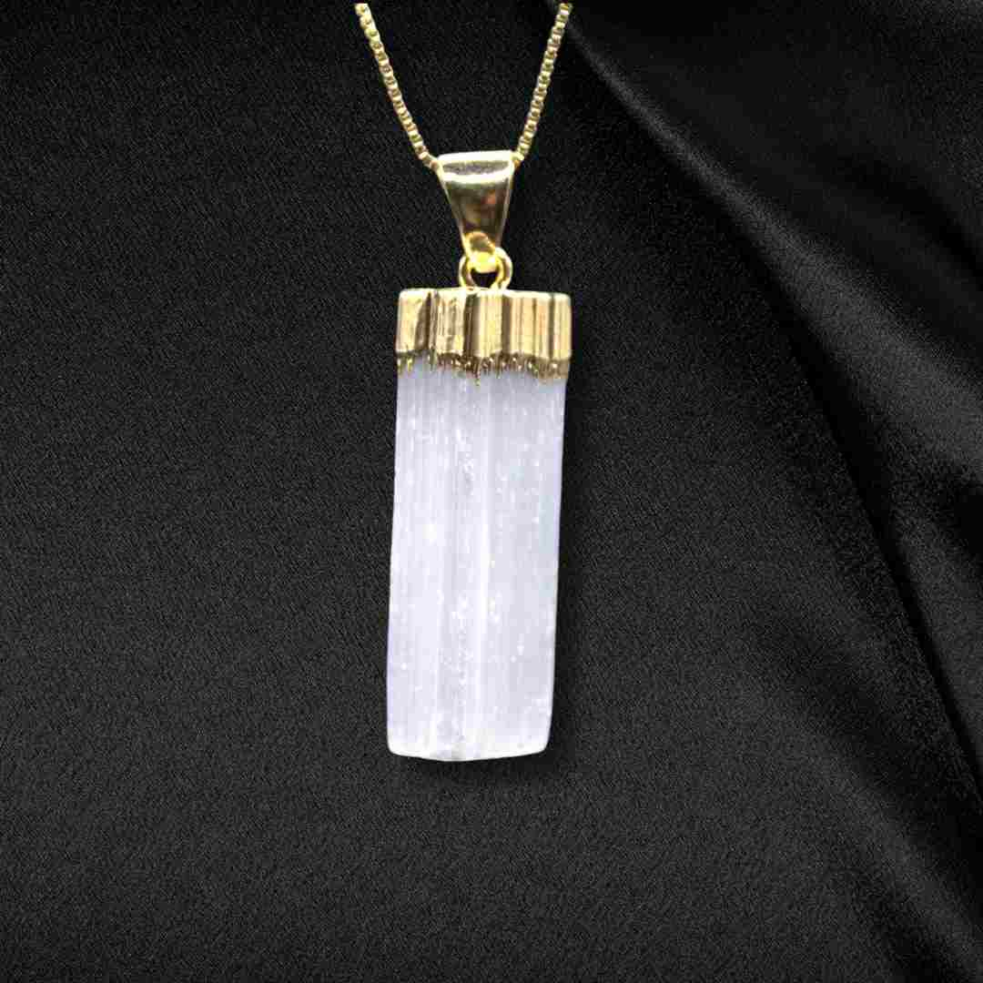 Amala Gold Selenite Necklace