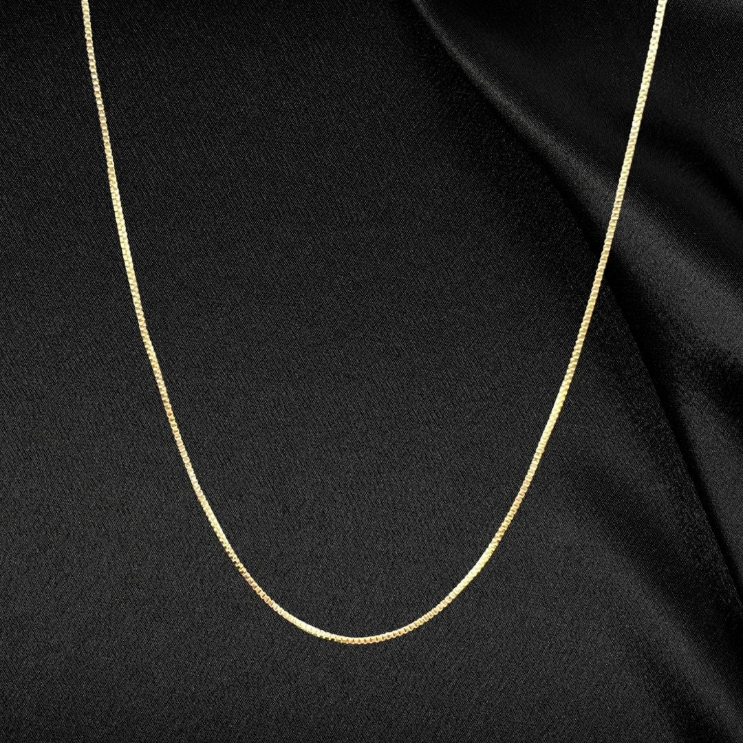 Simone Gold Box Chain Necklace